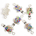 Rhinestone Turtle Two Loop Connector Charms in Four Styles view 9