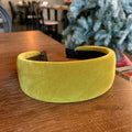 Plush Velvet Wide Padded Headband Yellow Coffee Blue 3 Colors view 6