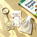 Clear Star Bear Keychain With Metal Ring in Two Packaging Styles view 1