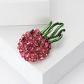 Pink Dragon Fruit Crystal Brooch Decorative Lapel Pin view 2