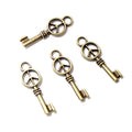 Peace Sign Key Charms in Two Antique Metal Finishes view 3