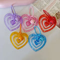 Translucent Nested Heart Bell Charms in Five Bright Colors view 2