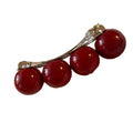 Silver Tone Hair Barrette With Four Large White Pearl Like Spheres view 5