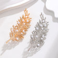 Gold Tone Wheat Pearl Look Two Designs Metal Brooch Pin 3 x 7.8 cm view 4