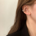 Double Row Pearl Single Ear Cuffs in Two Tones Statement Jewelry view 3
