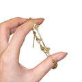 Gold CZ Round Flower Adjustable Bracelet Five Motifs view 5