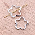 Open Flower Outline Beads in Seven Metal Color Finishes view 2