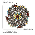 Spiral Crystal Wreath Brooch in Four Jewel Tone Colors view 7
