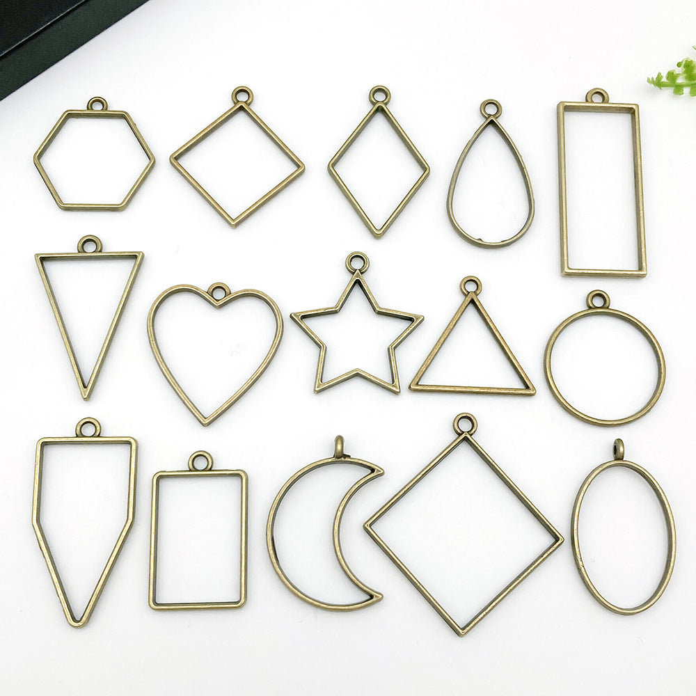 Zinc Alloy Heart Hollow Charm Pendants for DIY Bracelet Necklace Jewelry Making