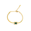 Green Square and Round Coordinated Four Piece Jewelry Sets view 5
