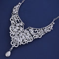 Black Silver Tone Lock Crystal Four Designs Metal Necklace 4 Pictured Designs view 4