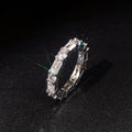 Silver Tone Crystal Eternity Band Rings in Three Styles view 7