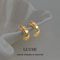 Gold Tone Multicolor Stone Chunky Huggie Hoop Earrings For Women view 1