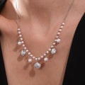 Pearl and Shell Charm Necklace in Gold or Silver Tone view 4