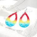 Silver Tone Rainbow Openwork Metal Hook Earrings in Eight Designs view 6