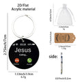Black Acrylic Jesus Calling Phone Screen Round Keychain view 2