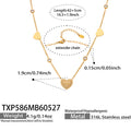 Crystal Heart Necklace and Bracelet Collection in Two Metal Tones view 9