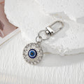 Rhinestone Evil Eye Round Alloy Keychains Gold Silver view 6