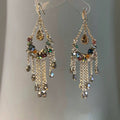 Assorted Crystal Statement Drop Earrings with Reflective Details view 1