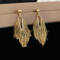 Gold And Silver Tone Multi Chain Tassel Drop Earrings view 6
