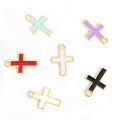 Enamel-Look Gold Silver Cross Alloy Charms in 12 Styles view 3