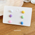 Six Pair Colorful Square Stud Earring Set Fashion Jewelry view 4