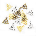 Openwork Triangular Knot Charms in Four Finish Options view 9