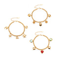 Bell Flower Marine and Heart Charm Bracelet Collection in Three Finishes view 5