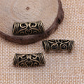 Openwork Scroll Pattern Tube Bead in Two Antique Finishes view 4