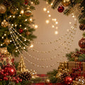 Gold Crystal Bead Multi Strand Christmas Tree Garland view 3