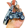 3D Motorcycle Keychain With Silicone Wristlet Strap Lobster Clasp And Keyring view 5