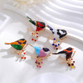 Gold Tone Silver Tone Bird Enamel Five Designs Metal Brooch Pin view 4