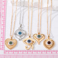 Gold and Silver Tone Celestial Evil Eye Pendant Necklaces view 5