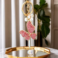 Jeweled Small Butterfly Tassel Keychains with Fortune Loops and Loop Only Options view 11