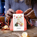 Gold Enamel Santa Gift Bag Merry Christmas Keychain view 4