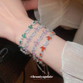 Leaf Crystal Tennis Bracelet In Multicolor Designs view 3