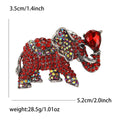 Raised Trunk Crystal Elephant Brooch in Seven Bright Colors view 4
