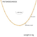 Open Heart Outline Necklace Beaded Station Chain Layer Styles view 9