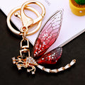 Translucent Wing Dragonfly Keychains in Green Red Purple and Assorted Colors view 3