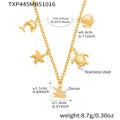 Marine Crystal Charm Necklace and Bracelet in Two Finishes view 8