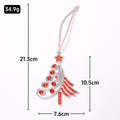 Rhinestone Christmas Tree Ornament Orange Pink Clear view 3