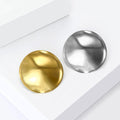 Irregular Round Liquid Metal Brooch In Silver And Gold Tones view 2