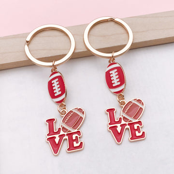 Football, Basketball, Soccer and Tennis Ball Charm Keychains