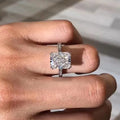 Silver Radiant Rectangle CZ Pavé Band Finger Ring Sizes 6-10 view 2