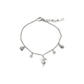 Gold Dolphin Charm Chain Bracelet Pearl Shell Crystal Accents view 5