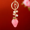Jelly Strawberry Keychains in Pink Red Blue Violet Green and Assorted Colors view 3