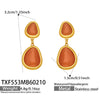 Orange Glass Earrings