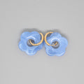Gold Tone Resin Flower Hoop Earrings in Fifteen Translucent Colors view 3