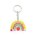 Wooden School-Themed Keychain With Metal Ring, Two Package Options view 5