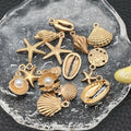 Gold-Tone Starfish and Seashell Shell Charms with 30 Listed Options view 4
